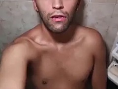Jerking off with oil in the shower, self-ruined orgasm repeatedly and overstimulation of my glans making me squirt