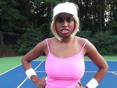 Petite Ebony Tennis Player Rough Missionary Sex After Lost Gam