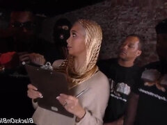 Muslim Arab Aaliyah Hadid in Hijab Gangbanged by Dad's Black Friends - interracial gangbang group sex orgy