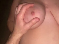 BBW MILF with big natural tits rides and creampie doggy style