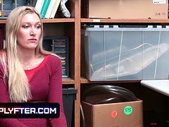 Shoplifting Teen Slut Gets Fucked In Front Of Her Stepmom In The Security Office