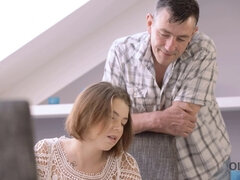 Russian Marina Visconti craves a hard young man and gets it from an older guy in HD