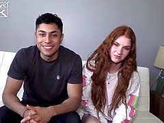 9 INCH Latino Cock Tears REDhead Teen Pussy Up! WOW!