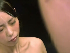 Attractive Japanese hussy performing in bukkake XXX video