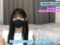 Japanese girl reveals techniques to endure glans torment after orgasm ?