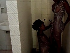 AFRICAN LESBIAN - Girl you nasty real hot lesbian shower fingering