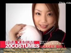 Horny Japanese model Risa Kasumi in Amazing Handjobs, Cumshots JAV video