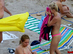 Topless Bikini Teens beach spycam Spy cam Hd video