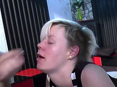 Hot german punker housewife at internal cumshot cum inside party