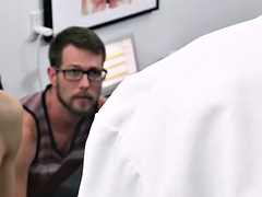 FamilyDick - Shy boy gets his asshole drilled by doctor while stepdad holds his hand