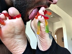 Worms gummi foot worship