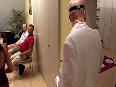 Super hot and attractive german lady gets gangbang in the office