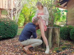 Bekleidet, Kleid, Ungarisch, Lecken, Im freien, Muschi