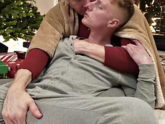 Christmas stepson barebacked by stepdad for a magical night