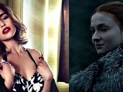 Emilia Clarke and Sophie Turner Jerk Off Challenge