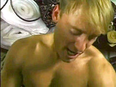 Rocco Siffredi's blonde victim in stocking sodomized