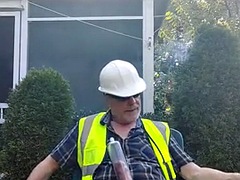 Dad from the construction site after a long, hot day at work