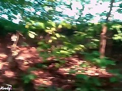 Sexy teen deepthroat and dogging sausage boyfriend in the woods