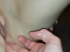 Real amateur American wife fingers her ass and gets a close up creampie in exposed homemade video