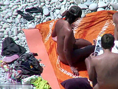 Amador amadora, Praia, Casal, Nuas, Voyeur