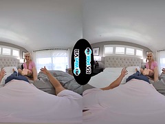 WetVR blonde cheerleader fucked hard in VR POV Kiara Cole