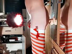 Femboy moans loudly and penetrates deeply