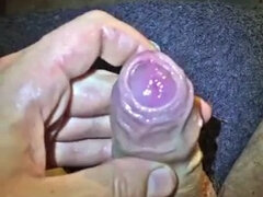 Foreskin filled with cum, polished second cum, long edging
