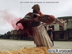 Skin nacho and Digitalplayground's Rawhide Scene 4: Canela Skin Nacho Vida gets a hot creampie