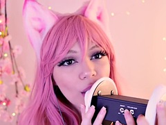 Maimy ASMR Pink Fox Ear Licking