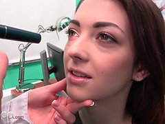 Hot doctor Anna Rose prescribes petite teen Tera Link with lesbian pussy eating