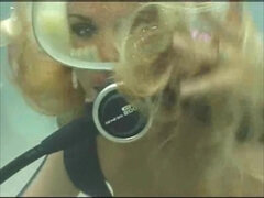 Holly Halston underwater scuba diving sex