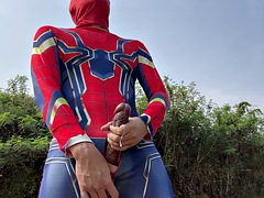 Asian Spiderman at the 2024 Songkran Festival