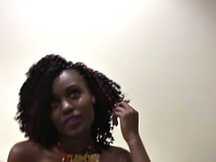 Beautiful ebony model cheated on fake casting still enjoys hard fucking