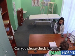 Shy patient caught spying on real doctors during their exam