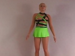 Blonde model of gymnastics