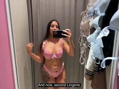 Trying it on in a public fitting room, but I brought a dildo and squirted