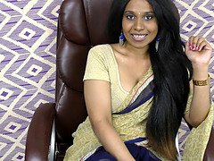 Hot Desi Lily humiliates herself with small penis humiliation
