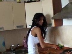 Anal, Pik sutte, Brunette, Udendørs