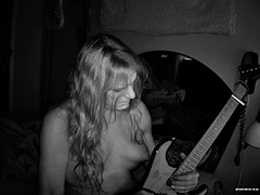 Lizzy Yum BEHIND THE SCENES October 2023 RETRO SHEMALE guitars, nipples and tits