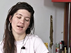 Amatéri, Brunetka, Masturbácia, Sólo, Teenka