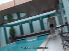 Watch as a young and horny Czech teen gets nailed in a private swimming pool