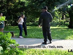 Sofia Lee's juicy booty gets smashed by security officer in a hot thievery