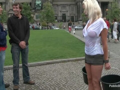 BEST OF EUROPE: Beautiful German Milf Bound and Fucked in Public