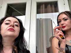 Smoking and vaping fetish with Mistress Lara and Dominatrix Nika