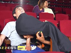 (Jordi El Nino Polla) Gets His Dick Sucked At The Movie Theatre By Hot Employee (Tina Fire)