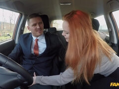 Fake Driving School - Cheeky Redhead Fails On Purpose 1 - Ella Hughes