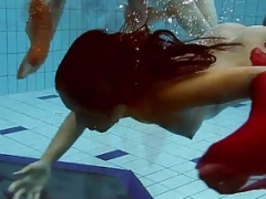 A duo redheads swimming SUPER HOT!!!