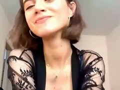 Naughty buxom teen Solomia crazy cam show video