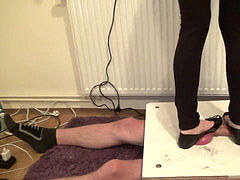 Stomping and jumping on cock and balls in balerinas 2 - fierce cbt stomp