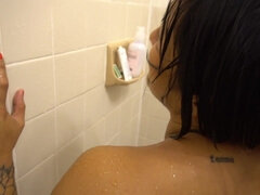 Wet Asian Brunette with Big Ass Mia Li Showering - Mia Milf - amateur hardcore